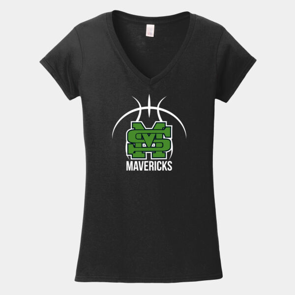 Stockton Lady Mavericks - Softstyle ® Ladies Fit V Neck T Shirt Thumbnail